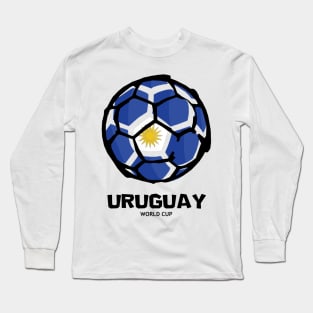 Uruguay Football Country Flag Long Sleeve T-Shirt